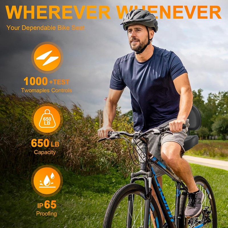 Bike Seat Noseless Wide Comfort Men Women Bicycle Saddle for