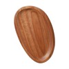 Captivating Wooden Snack Dessert Plate Irregular Oval Design Round Wooden