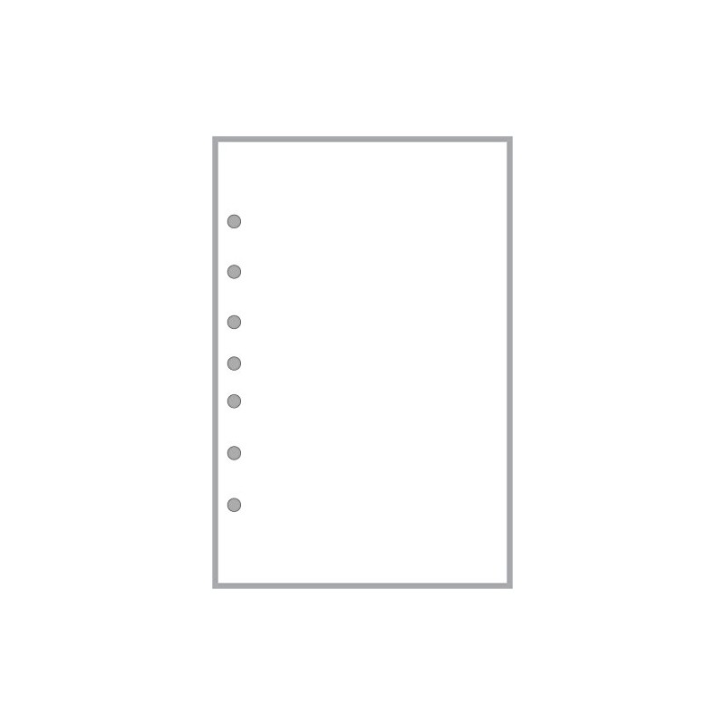 Classic Size Blank Pages, Sized and Punched with 7 Holes