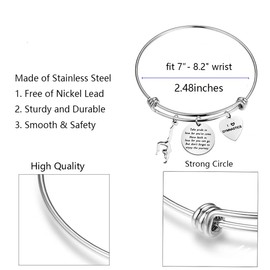 FUSTMW Gymnast Gift Gymnastics Bracelet Gymnastics Charm Gymnast Jewelry Gymnastics Class Gift for Women Girls, Small