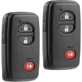 Smart Key Fob Keyless Entry Remote Shell Case & Pad fits Toyota Highlander Prius Rav4 Venza ( HYQ14AAB, HYQ12ACX, HYQ14AEM), Set of 2