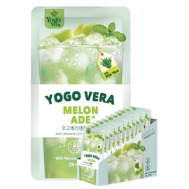 Korean Convenient Store Pouch Drink Yogo Vera Ade Melon Flavor (Pack of 10, Melon)