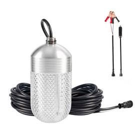 Luckerain Underwater Fishing Light 70W 12V Green Light for Fishing IP68 Waterproof 9000 Lumens High Brightness Fish Attracting Light for Docks, Boats or Kayaks,26ft Power Cord
