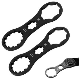 NIANOPKM 2 Pieces Bicycle Front Fork Repair Tool for SR Suntour XCR/XCM/XCT/RST MTB Bicycle Front Fork Cap for Removing and Installing a Wrench (Black)