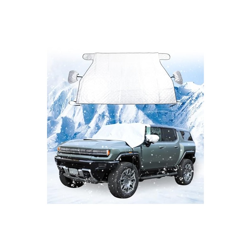 for Hummer EV Accessories Windshield Sun Shade,Windshield Snow Cover 4-Layer