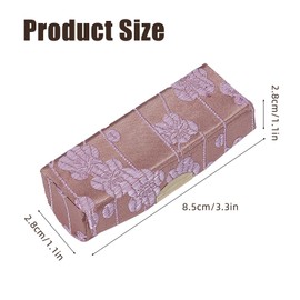 NICENEEDED 6 PCS Lipstick Case with Mirror, Lipstick Case Storage Silky Fabric Case Organizer Case, Mini Portable Floral Jewelry Case for Purse