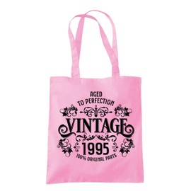 Dead Set Studio Classic Pink 30th Birthday Tote Bag for Women, 38 cm x 42 cm x 0.5 cm, Born in 1995 Gifts, Luxury, Durable, Easy to Clean