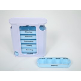 Piillen Box 7 Day Pill Box with 4 Compartments per day set of 4 boxes for 4 Weeks