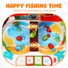 Magnetic Fishing Toy with Track, Dinosaur-Themed Fishing Game Play Water