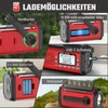 PRUNUS J-924 Digital Radio DAB+/UKW, Kurbelradio Notfall mit 10000mAh Akku,