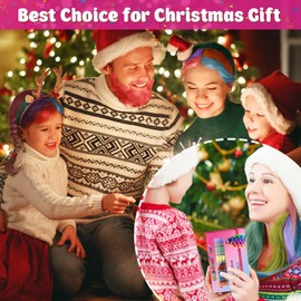 MSDADA Hair Chalk Set for Children, 6 Brilliant Colours, for Christmas, Santa Claus, Advent Calendar & More, Hair Chalk for Girls, Hair Colouring Children, Hair Chalk