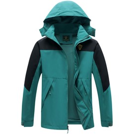 GIISAM Men'S Waterproof Rainwear, Mens Waterproof Raincoat Lightweight Breathable Rainproof Cool Rain Jackets with Hood