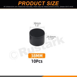 Rustark 20Pcs 30mm Black Round Rubber Furniture Leg Caps Assortment Kit Anti-Slip Rubber Chair Leg Caps Furniture Floor Protectors Chair Leg Covers Chair Leg Foot Cover Feet Pads for Chair Table Sofa