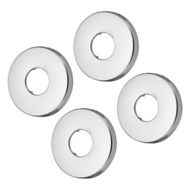 sourcing map 4pcs Shower Arm Flange 70mm/2.8" OD Escutcheon Plate Stainless Steel Round Plumbing Cover Plates for 25mm/1" Dia Water Pipe Faucet Decoration, Silver Tone