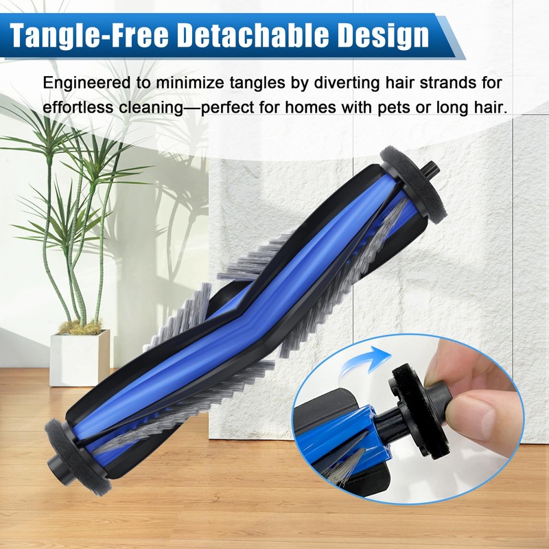 2 Pack Main Brush Replacement Parts Compatible with Ecovacs Deebot