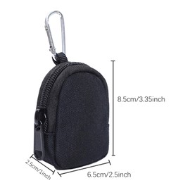 Coin Purse Women Men Small Purse Mini Backpack Keyring Portables Mini Bags Key Chains Handbag Charms (Black)