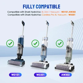 9 Pack Replacement Foam Filters Kit Compatible with Shark WD101,AW302,WD201 Hydrovac XL 3-in-1 Vacuum Cleaner, Cordless Pro XL Vacuum Accessories