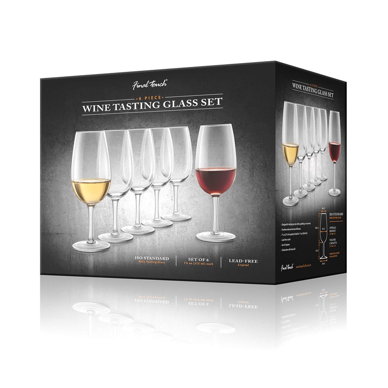 Final Touch ISO INAO Wine Tasting Glasses Set of 6