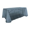 LA Linen Sheer Organza Rectangular Tablecloth, Teal, 90 by 156"