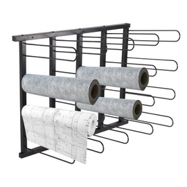 Gtouse Vinyl Roll Wall Mount Storage Rack -20 Rolls Vinyl, Art Paper Racks,Wall Mounted Media Storage Rack Vinyl,Bulletin Blueprint Storage Roll File Wall Rack