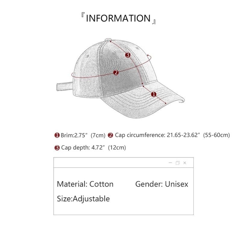 Gorra de béisbol de piel sintético clásico lavada, unisex, color