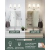 Bathroom Light Fixtures, Brushed Nickel Vanity Lights with Flared White