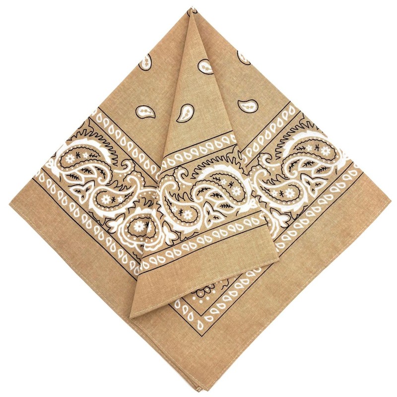 MDSTYLE 100% Cotton Bandana for Men & Women 22" x