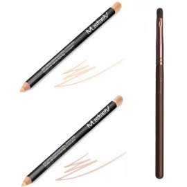 Mustev 머스테브 컨실러 피치 + 라이트 베이지 + 초코브러시 Mustaeve Concealer Peach + Light Beige + Choco Brush