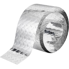 Gisafai Diamond Plate Sheet Metal 4'' x 8 ft Aluminum Diamond Plate Heavy Duty Diamond Tread Aluminum Sheet Embossed Aluminum Diamond Checker Plate (Silver)