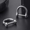 TISUR Keyring Titanium Mini D-Ring Key Car Motorcycle Keychain Cute