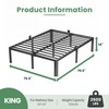 NKZ 14 Inch King Bed Frame, Sturdy Metal Platform with