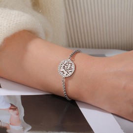 EUEAVAN Shema Israel Bracelet Hear O Israel Hebrew Prayer Bracelet Sh'ma Shema Yisrael Bracelet Jewish Kabbalah Pendant Judaica Jewellery Bible Blessing Gift Women, Stainless Steel, No Gemstone