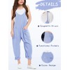 viehunt Girls Casual Loose Fit Modal Jumpsuits Spaghetti Strap Sleeveless