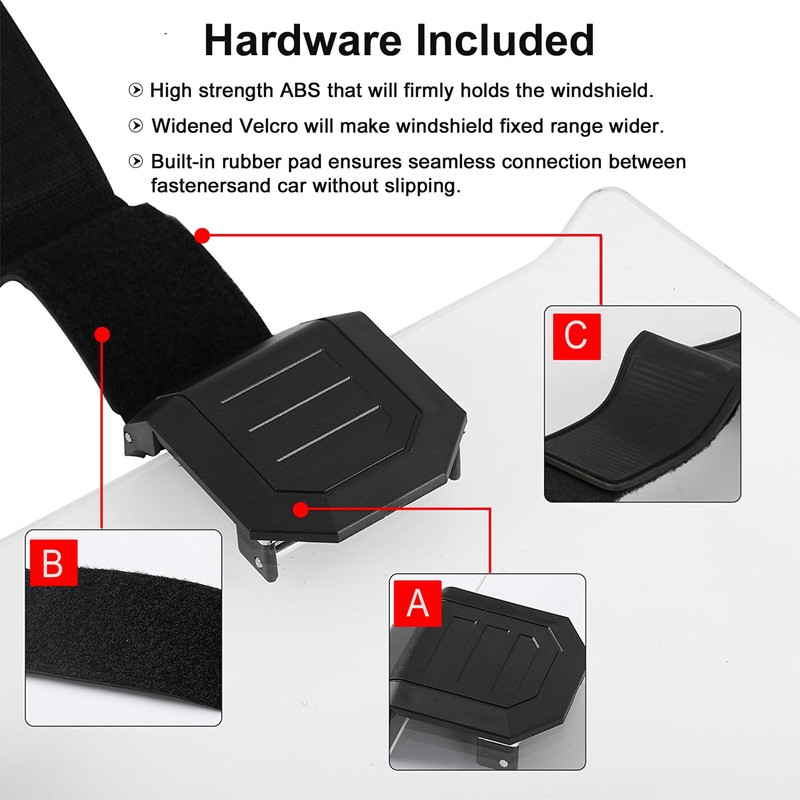 UTV Windshield Adjustable Mounting Clamp Kit Windshield Fixed Clamps Straps