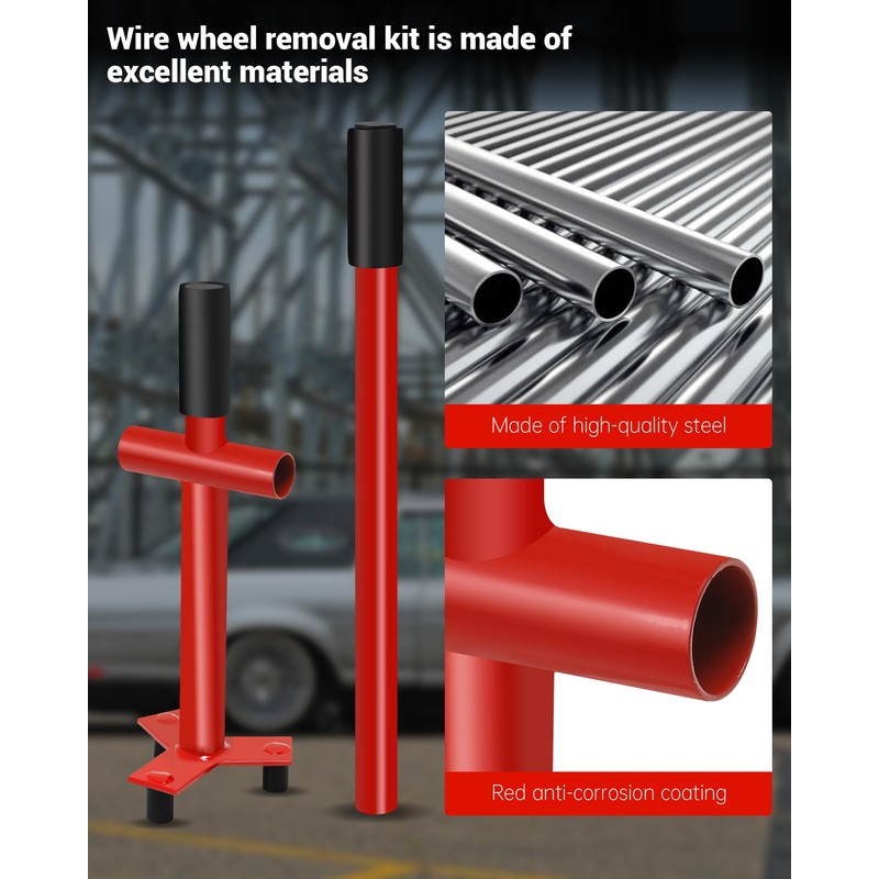 Krysolad 3 Bar Lowrider Wire Wheel Knock Off Tool with