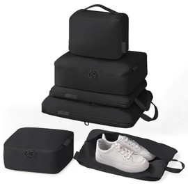 6 Pack Travel Compression Bag Travel Pouch Compression Bag Storage Pouch Zipper Easy Compression Lightweight Waterproof Travel Pouch