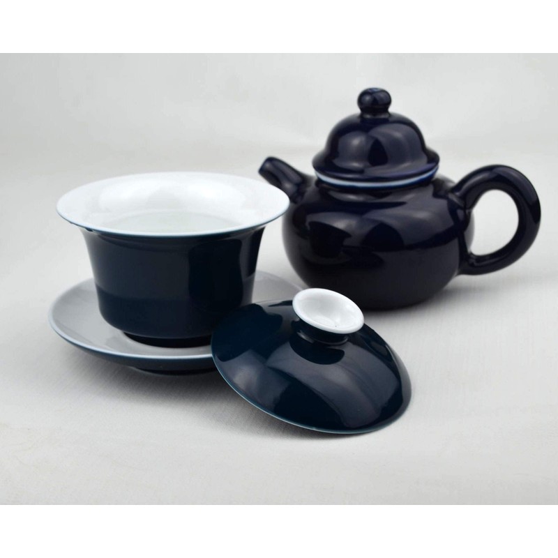 Liang baobao Porcelain Gaiwan 5oz/150ml Teacup White Glazed Tea Cup