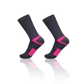VFAMAN Waterproof socks for MEN & WOMEN. For outdoor activities 100% waterproof breathable windproof golf running cycling hiking walking (Rose Red1, L(UK9-12)/EU (43-46))
