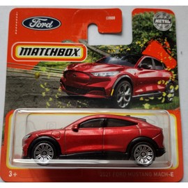 2023 Matchbox 2021 Ford Mustang Mach-E Metalflake Red (Short Card) HFR46