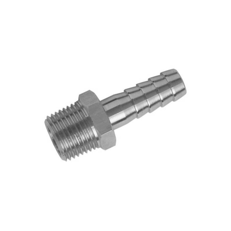 Hose Tail Male Thread 1/4" to 8mm (5/16") Compressor Coupling