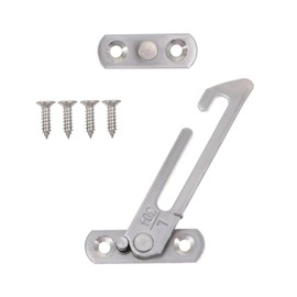 Window Opening Restrictor Lock with Screws Stainless Steel Casement Stopper Safety Catch for Living Room, Balcony, Bathroom(Single Right)