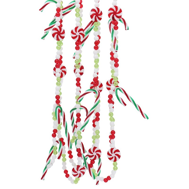 Kurt Adler 9'Red/Green/White Candy Garland 2/A