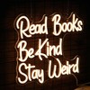 LISIGNVE Read Books Be Kind Stay Weird Neon Sign Letter
