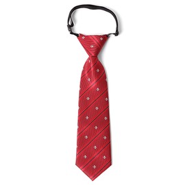 M.H.A.style 30522 Children's Size Lily Crest One-Touch Necktie for Children, Graduation Ceremony, School Entrance Ceremony, A. Red