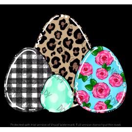 Unbranded Mixed Pattern Easter Eggs ~  Sublimation Transfer ~ Ready to Press