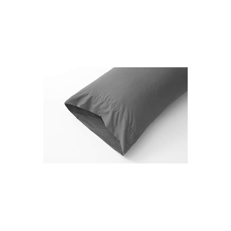 Lanest Housing Pillow Cases Queen, 2 Pack Dark Gray Microfiber