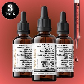 Para Dida Detox Wormwood + Black Walnut Hull Herbal Liquid | Digestive & Colon Support Supplement | with Black Walnut Hulls |  2oz. (59 servings):_3-Pack
