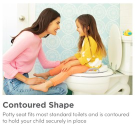 Munchkin Sturdy Potty Training Toilet Seat with Handles and Splash Guard. Secure Anti-Slip Toddler Toilet Seat for Boys and Girls