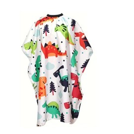 Okaywork Hairdressing Cape for Children, Hair Cutting Cape with Adjustable Snap Closure, Hairdressing Apron, Hairdresser Accessories, Cartoon Dinosaur, Hairdressing Cape, Hair Cutting Accessories,