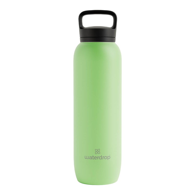 waterdrop All-Purpose Steel Bottle, Black Matt 1L